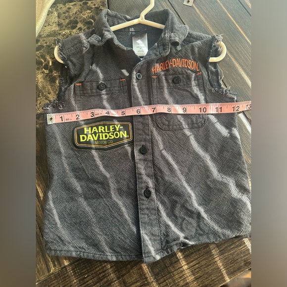 Toddler Harley Davidson Cut Off Vest~ Size 2T~ Like NEW - Picture 4 of 5
